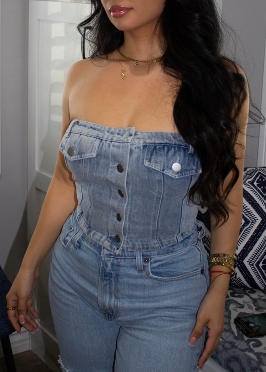 Demi Denim Top